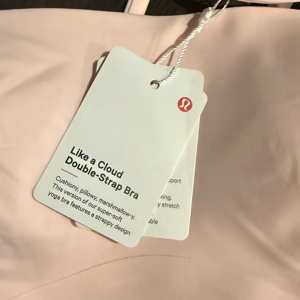 NWT Lululemon Like a Cloud Double Strap Bra Light Support B/C Cup Size 6 Pink - Picture 4 of 6